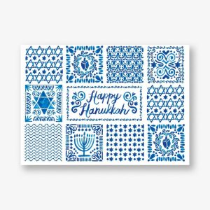 Hanukkah Tiles Holiday Card