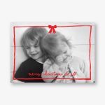 Christmas Bow Frame Photo Card