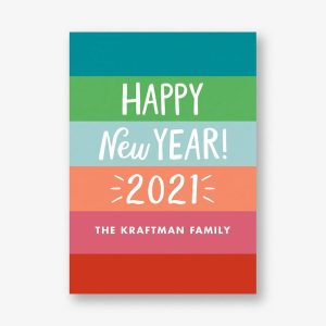 Colorful New Year Holiday Card