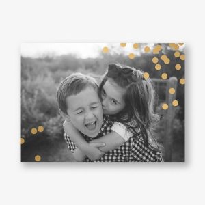 Confetti Horizontal Foil Photo Card