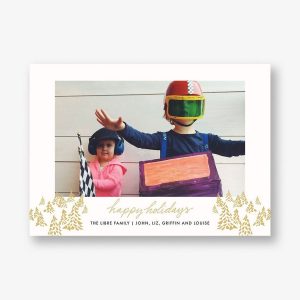 Happy Little Trees Holiday Photo Card
