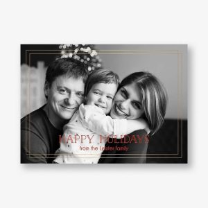 Duo Border Holiday Photo Card Horizontal