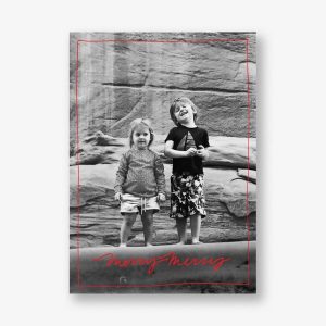 Cursive Holidays Vertical Photo Card