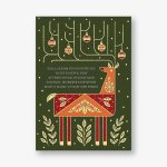 Folk Reindeer Party Invitation