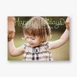 Happy Holidays Loop Script Photo Card