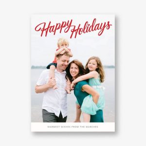 Classic Holiday Vertical Photo Card