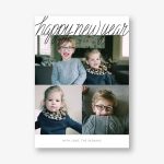 Handwritten New Year Photo Card