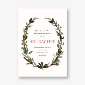 Fleurs de Noel Invitation
