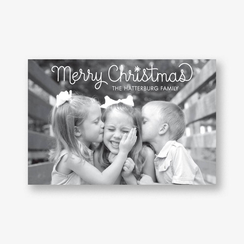 Loop Script Merry Christmas Postcard