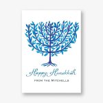 Menorah Tree Holiday Card