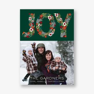 Joy Floral Photo Card