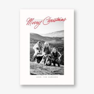 Inscribed Vertical Photo Card