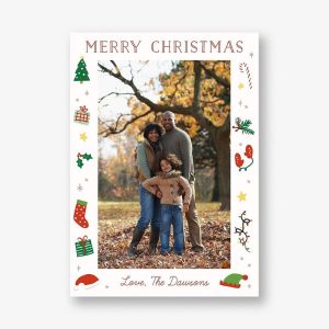 Holiday Icons Vertical Photo Card