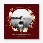 Magnolia Roundel Holiday Photo Card
