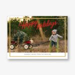 Holiday Trim Foil Photo Card