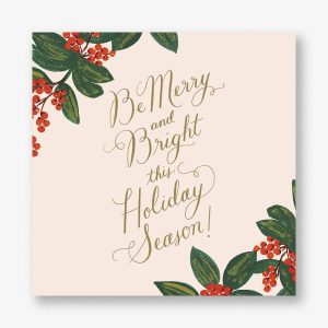Holly Berries Holiday Photo Card