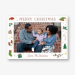 Holiday Icons Horizontal Photo Card