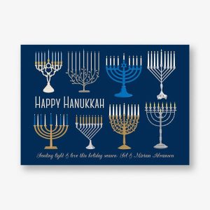 Menorahs Holiday Card