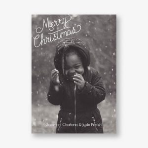 Merry Christmas Angle Photo Card Vertical