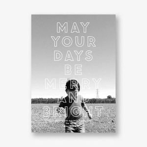 Merry and Bright Big Type Photo Card