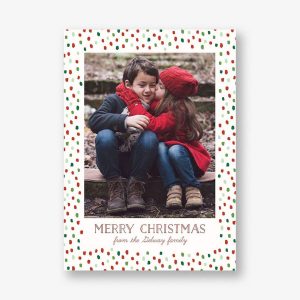 Holiday Flurry Photo Card Vertical