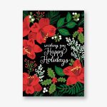 Holiday Floral Holiday Card