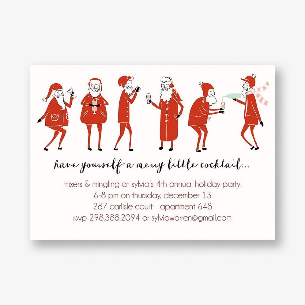 Mini Santas Holiday Party Invitation