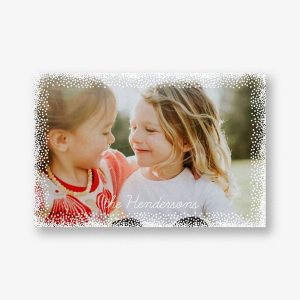 Snowy Border Holiday Postcard