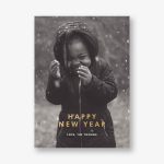 New Year Cutouts Foil Full Photo Card