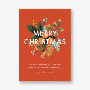 Orange Cluster Christmas Card