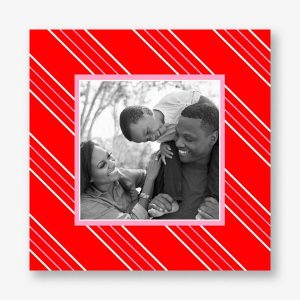 Peppermint Stripe Photo Card