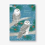 Snowy Owls Holiday Card