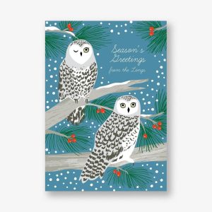 Snowy Owls Holiday Card