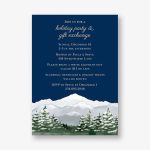 Snowy Mountains Party Invitation