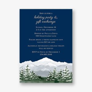 Snowy Mountains Party Invitation