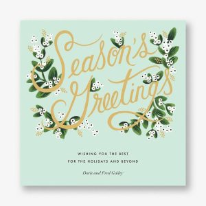 Mistletoe Branches Holiday Photo Card