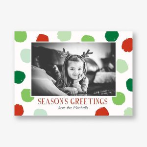 Paint Dots Holiday Photo Card
