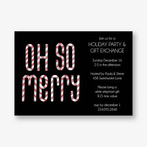 Oh So Merry Holiday Party Invitation