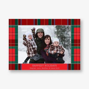 Tartan Horizontal Photo Card