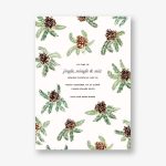 Painted Pine Cones Holiday Party Invitation