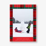 Tartan Vertical Photo Card