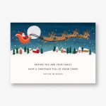 Santa by Moonlight Christmas Photo Card