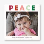 Peace Holiday Photo Card Square