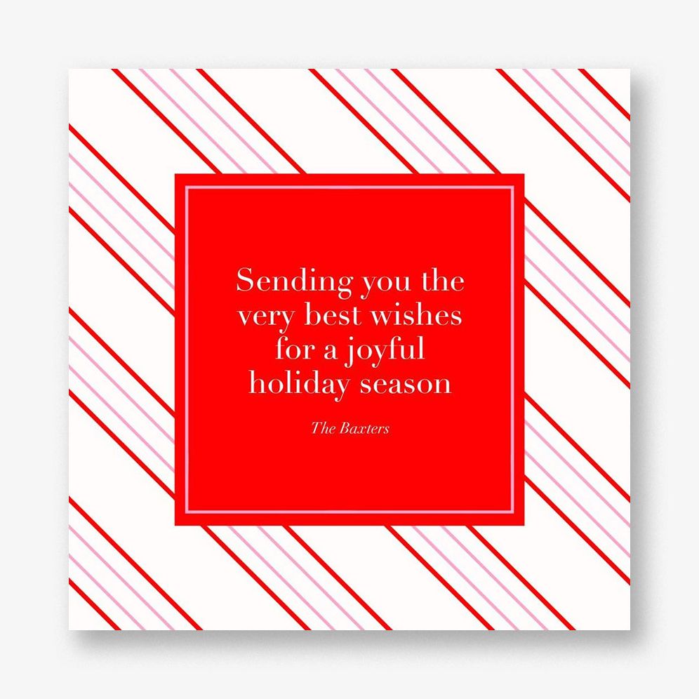 Peppermint Stripe Greeting Card