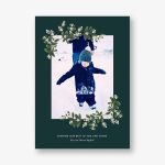 Mistletoe Accent Flourish Vertical Photo Card