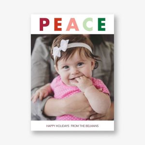 Peace Holiday Photo Card Vertical
