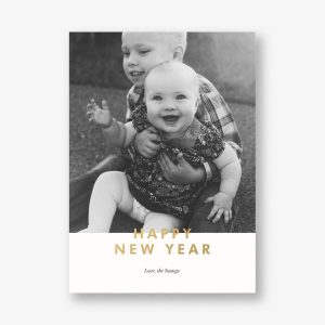 New Year Cutouts Foil Photo Card