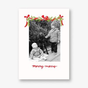 Pine Mantel Photo Card
