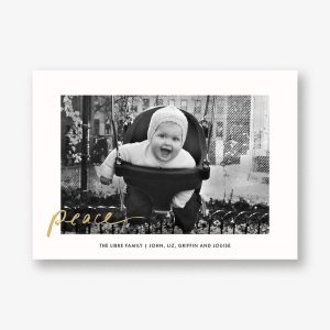 Peaceful Greetings Holiday Photo Card