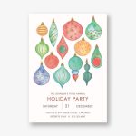 Ornaments Watercolor Party Invitation